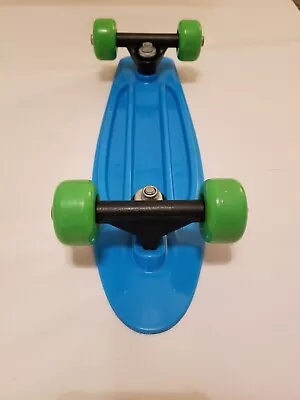 Mini Cruiser 17  Penny Style Skateboard Blue And Green For Kids Plastic Used • $11.99