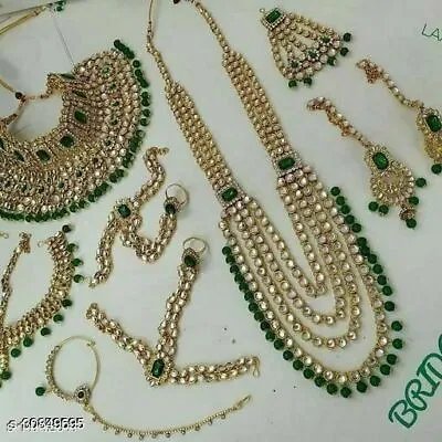 $86.83 • Buy Indian New Gold Kundan Bridal Wedding Fashion Ethnic Wedding Jewelry Combo Set