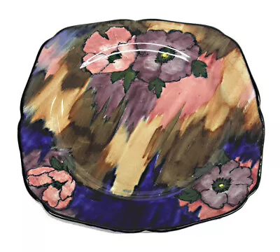 Vtg Signed H K Tunstall 9  Hand Painted Art Plate England Abstract Dish Floral • $9.99