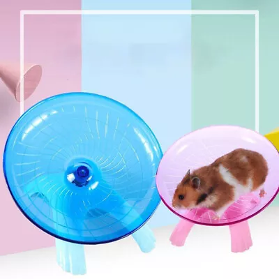 Pet Hamster Flying Saucer Exercise Squirrel Wheel Hamster Mouse Running Disc • £6.11