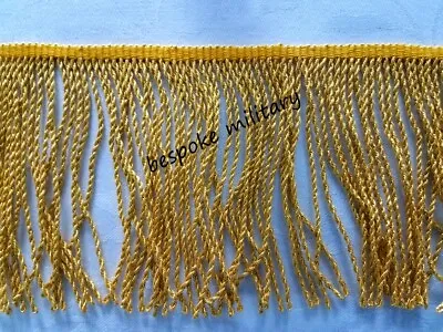 Gold Zinc Wire Furnishing Fringe  Width Size : 10 Cm  (price Per Metre) New • £6.99