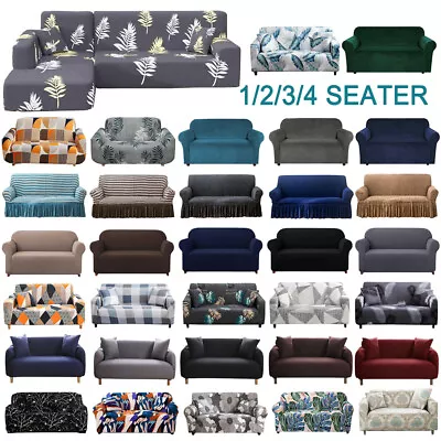 Sofa Covers Stretch Lounge Slipcover Protector Chair Couch Cover 1 2 3 4 Seater • $18.99