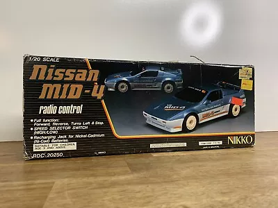 Vintage Nikko Nissan Mid-4 Radio Control 1/20 Scale RC Car Box ONLY • $29.99