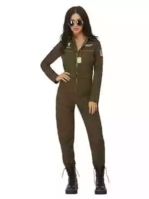 Top Gun Costume Jumpsuit Maverick 1980s 80s Military Ladies Pilot Aviator • $50