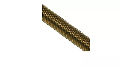 1 Metre Solid Brass Threaded Rod Bar Studding All Thread M4 M5 M6 M8 M10 • £17.50