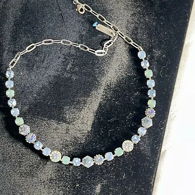 Vintage Mariana Necklace Charming Shades Of Blues Austrian Crystals Free Ship • $165