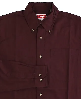 Wrangler Premium Men's Shirts Long-Sleeve Button-Down One Pocket Cotton Shirt • $19.99
