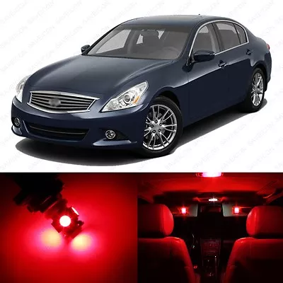 15 X Red LED Interior Light Package For 2008 - 2017 Infiniti G37 Q50 + PRY TOOL • $10.99