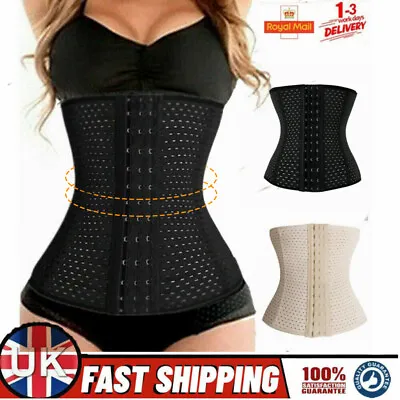 WAIST TRAINER CORSET Breathable Tummy Girdle Belt Sport Body Shaper Control UK • £4.95