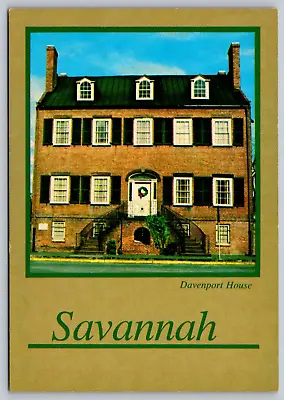 Davenport House Habersham & State Streets Savannah GA Georgia Postcard • $4.95