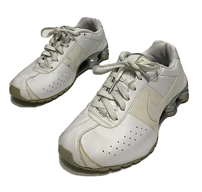 Nike Shox Classic II White/White Metallic 343900-111 Mens Size 8.5 Running Shoes • $38