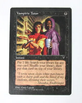 Vampiric Tutor Visions 1996 Rare MTG Magic The Gathering Trading Card LP • $119.99