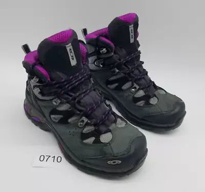 Salomon Comet 3D GTX Women's Size 7 Trail Hiking Shoes Gray Purple • £53