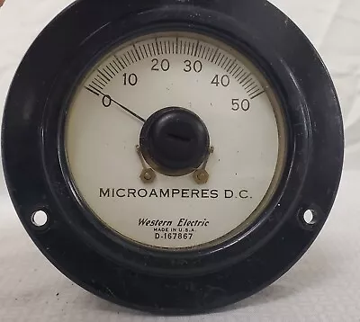 Western Electric Dc Microamperes Gauges Model D-167867  3  Panel • $38