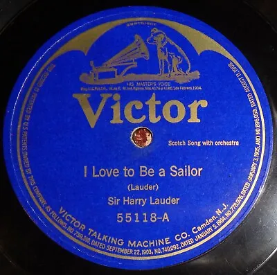 $6.99 • Buy Sir Harry Lauder 12  I Love To Be A Sailor / We Parted On The Shore E- / V++