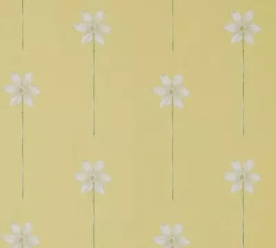 SANDERSON CURTAIN FABRIC DESIGN  Thalia 3.55 METRES DAFFODIL/NATURAL LINEN BLEND • $112.42