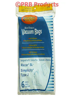 Allergy Bags To Fits Riccar Model SL+ Supralite Plus Canister Vacuum Cleaner 810 • $4.81