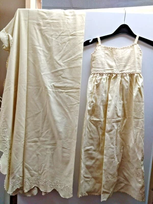 £30 • Buy Baby Child Christening Gown Dress And Blanket Cotton Victorian Edwardian Style