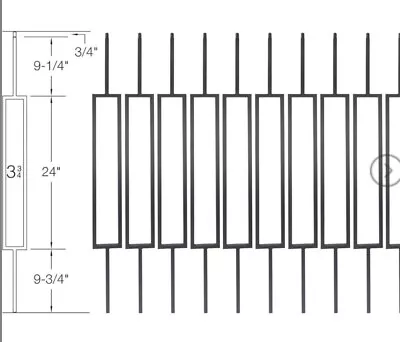 10Pcs Wrought Iron Deck Balusters 1/2  Hollow Spindles Rectangle Metal Railing • $35