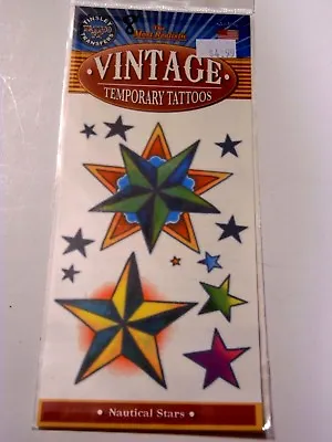 Vintage Nautical Stars Temporary Tattoo Costume Accessory Halloween Decoration • $2