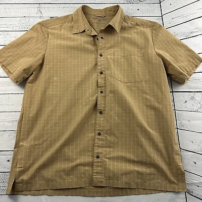 5.11 Tactical Plaid Short Sleeve Snap Button Front Shirt Men's Large Tan Brown • $8.99