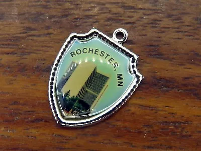 Vintage Sterling Silver ROCHESTER MINNESOTA STATE TRAVEL SHIELD Charm 16-28 • $16.95