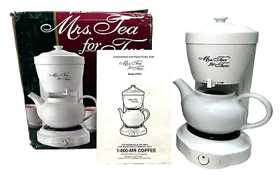 Mrs Tea For Two Electric Automatic Drip Hot Tea Maker By Mr Coffee 15oz Teapot • $50