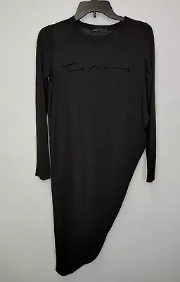 $14 • Buy Zara Asymetrical Top Size S Black S Sheer  True Charming 