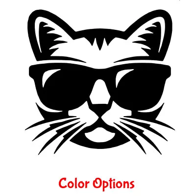 Cat With Sunglasses Vinyl Decal Car Truck Tumbler Laptop Tablet Notebook Window • $4.20