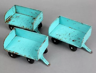 Tonka 3 Airport Luggage Carts - Turquoise Blue - SEE PHOTOS - Vintage!!! • $30