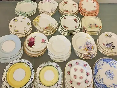 £20 • Buy Vintage Bone China Tea Side Plates Shelley Foley Aynsley Paragon SETS & SINGLES
