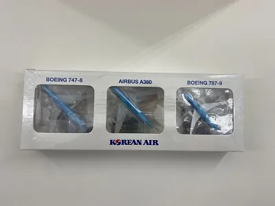 (Rare)1:1000 Hogan Wings Korean Air  B747-8 A380 B787-9 3in1 Aircraft Models Set • $56.99