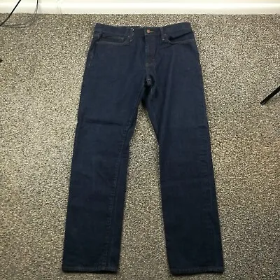 2020 J Crew Jeans Selvedge 34x32 Straight Fit Flex Resin Rinse Dark Wash • $52.99