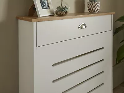 NEW Mini Radiator Cover1 Drawer Safety Guard Modern Cream & Oak Effect Top #15 • £49.99