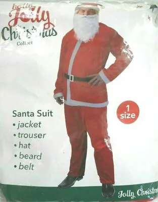 £8.99 • Buy Santa Claus Fancy Dress Outfit Father Christmas Dressing Up Costume Full Suit