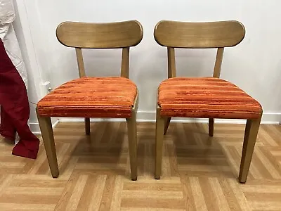 Mid Century Modern Dining Chair Pair Vintage Edward Wormley Drexel Precedent 50s • $199.99