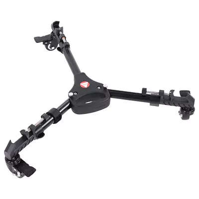  VX-600 Foldable Tripod Dolly 3 Wheels Stand Pulley Base Universal Ca ZZ1 • $111.86