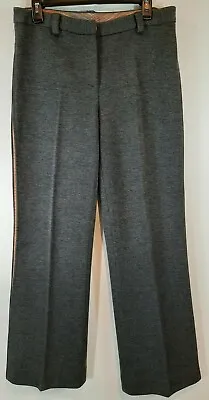 Missoni Pants Womens 8 Gray Wool Trousers Straight Orange Trim Accent Italy • $89.97