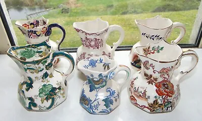 Masons Ironstone  6 X Jugs Chartreuse Azalea Mandarin Kensington Fruit Belvedere • £65