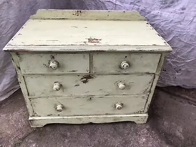 £140 • Buy Antique Victorian Edwardian Shabby Chic Painted Chest Of Drawers