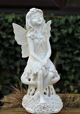 Garden Ornament Solar Fairy Angel Cherub Statue Decoration Light • £18.95