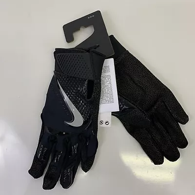 Nike HyperDiamond Select Batting Gloves Unisex Adult Size M Black Silver NWT • $29
