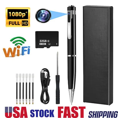 NEW Mini Hidden Camera Pen HD 1080P Video Recorder Clip Body Portable Nanny Cam • $14.98