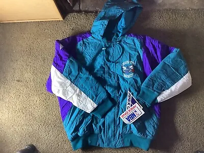 Charlotte Hornets Apex One Jacket Parka OG 1990's BNWT NBA Michael Jordan Sz L • $399.99