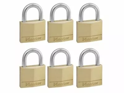 Master Lock Solid Brass 40mm Padlock 4-Pin - Keyed Alike X 6 • £36.89