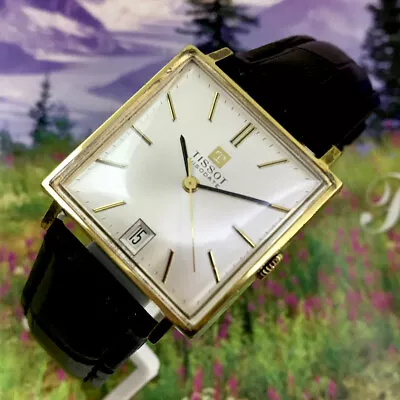 Vintage 1960’s Man’s TISSOT VISODATE Stunning Dial  Run’s Excellent & WARRANTY • $395