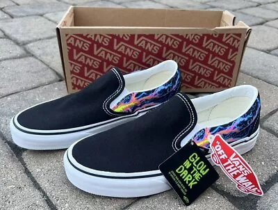 VANS Classic Slip On Electric Flame Low Top Men Canvas Sneakers Size 6.5 • $42.99