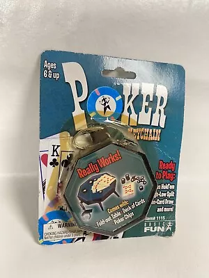 POKER Keychain TEXAS HOLD EM Keyring Cards Miniature Table Chips Casino Game NEW • $12