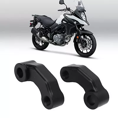 ・Black 2Pcs Motorcycle Rearview Mirror Mounting Bracket Wing Mirror Extension Ho • $14.19