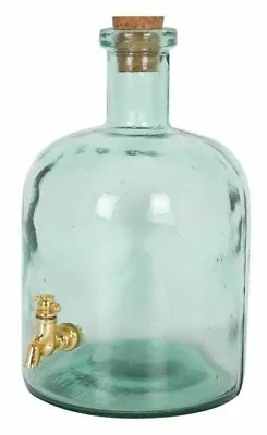 £16.50 • Buy MARTA Drinks Dispenser 2.5L Bottle HANDMADE Glass Bottle Wine Liquor
